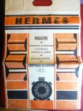 Sacosa din hartie cu reclama magazin comunist Hermes , Bucuresti 35x54 cm