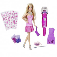 Papusa Barbie Glitter Glam Vac stilista cu aspirator magic V4594 Mattel foto