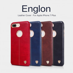 Husa iPhone 7 Plus Englon Leather Cover by Nillkin Albastra foto