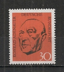 Germania.1968 1 an moarte C.Adenauer-cancelar SG.288 foto
