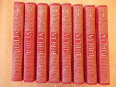 BIBLIA CU ILUSTRATII-redactata,adnotata de Bartolomeu Valeriu Anania, 8 volume foto