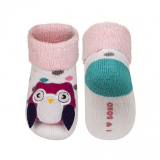 Sosetele bebelusi - Pink owl foto