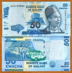 !!! MALAWI - 50 KWACHA 01.01.2012 - P 58 a - UNC foto