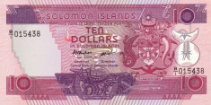 Insulele Solomon 10 Dolari (nedatata ~1986) P-15 UNC !!! foto
