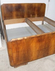 Cadru de pat din lemn masiv 200X195 cm; Suport pat dublu foto