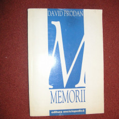 David Prodan - Memorii