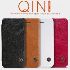 Husa iPhone 5 5S SE Qin Leather by Nillkin Red foto