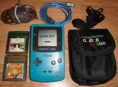 GameBoy Color + 2 Jocuri, husa, cablu Link si Alimentator foto