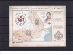 ROMANIA 2009, LP 1824 , 150 ANI MAREA UNIRE COLITA DANTELATA MNH foto