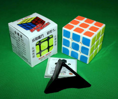 Cub Rubik 3x3x3 -Brand YongJun GuanLong + Stand pentru cub foto