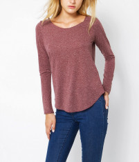 Bluza din amestec de fibre - Vero Moda - art. 10158658 burgund melange foto