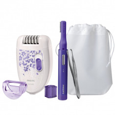 Set epilator Philips Satinelle HP6543/00, Discuri metalice, 20 Puncte de prindere, 2 Accesorii foto