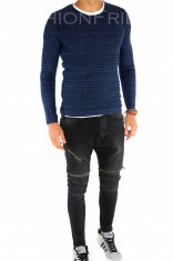 Pulover tip Zara albastru - pulover barbati - cod 7355 foto