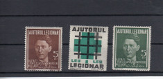 ROMANIA 1940 , AJUTORUL LEGIONAR, SERIE MNH, LOT 1 RO foto