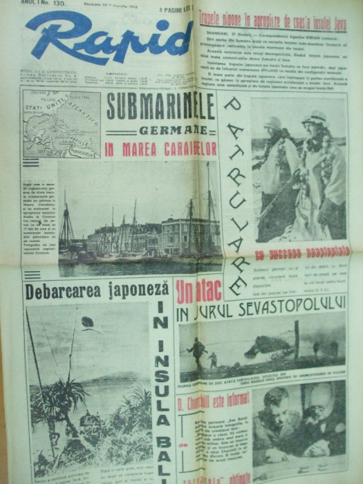 Rapid 28 februarie 1942 Sevastopol Churchill submarin Neagu Radulescu caricatura