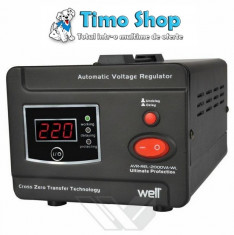 Stabilizator automat de tensiune cu releu - 2000VA Well AVR-REL-2000VA-WL foto