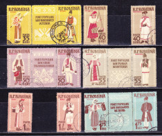 Timbre ROMANIA 1958/*462a = COSTUME POPULARE, FARA 2 VINIETE foto