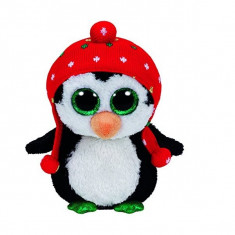 Bb Pinguin Cu Caciula Rosie - 24 Cm foto