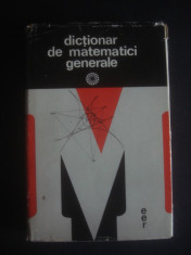 VASILE BOBANCU - DICTIONAR DE MATEMATICI GENERALE foto