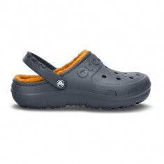 Papuci captusiti pentru femei Crocs Hilo Lined Clog Charcoal Mango (Crc16151-0U2W) foto