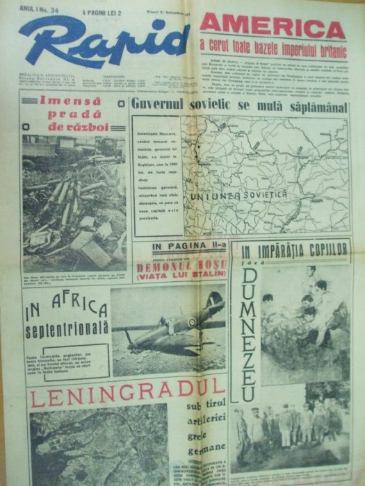Rapid 31 octombrie 1941 caricatura Neagu Radulescu decoratie Mihai Viteazul