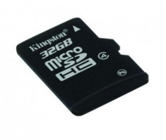 MICRO SD CARD KINGSTON model: SDC4/32GB capacitate: 32 GB clasa: 4 culoare: NEGRU foto