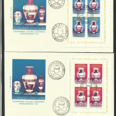 ROMANIA--1976--SET 2 FDC-uri--- C.C.E.INTEREUROPEANA