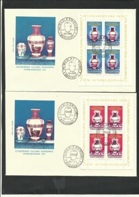 ROMANIA--1976--SET 2 FDC-uri--- C.C.E.INTEREUROPEANA foto