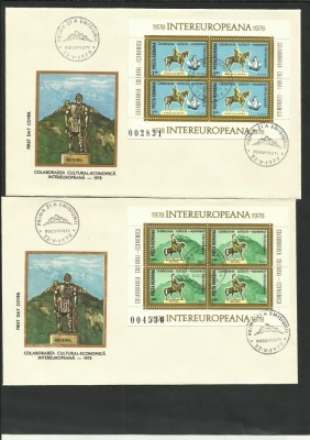 ROMANIA -1978-2 FDC-uri --C.C.E.INTEREUROPEANA foto