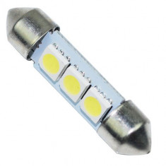 BEC AUTO LED SMD - 3 SMD- CANBUS SOFIT FESTOON C5W 36 mm led 5050 NUMAR ALB foto