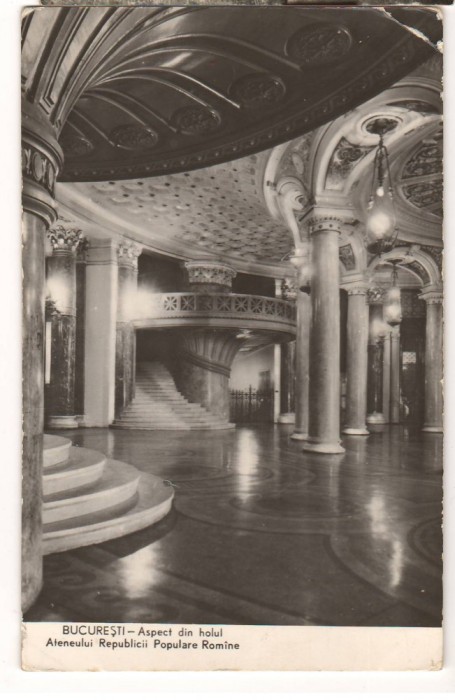 CPI (B7424) CARTE POSTALA - BUCURESTI. ASPECT DIN HOLUL ATENEULUI, RPR