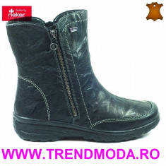 Ghete dama piele naturala RIEKER Z7050-00 negru (Marime: 36) foto