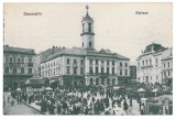 3554 - CERNAUTI, Bucovina, Market - old postcard - used - 1914, Circulata, Printata