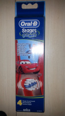 Set 4 rezerve periuta electrica Oral B Stages Power red cars foto