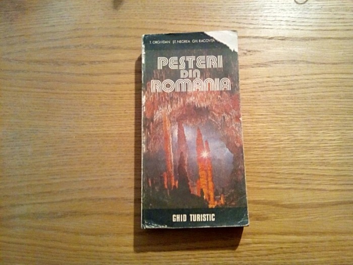 PESTERI DIN ROMANIA - Ghid Turistic - T. Orghidan, St. Negrea, Gh. Racovita, C. Lascu Ion Chirescu (desene) -1984, 453 p. cu planse si harti