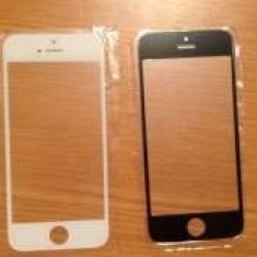 GEAM STICLA APPLE IPHONE 4 4S ALB NEGRU foto