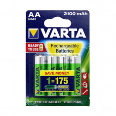 SET 4 ACUMULATORI R6 AA VARTA Ni-MH 2100 mAh, BATERII REINCARCABILE RECHARGEABLE foto