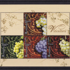 ROMANIA 2005 LP 1685 VITICULTURA BLOC DE 4 TIMBRE MNH