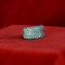Inel vechi din argint decorat cu pietricele executat manual ( inel mare ) #323