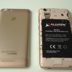 Capac spate telefon ALLVIEW P8 ENERGY NEGRU AURIU ARGINTIU