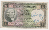 ISLANDA 5 Kronur 1928 F