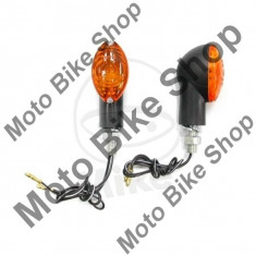 MBS Set semnalizari JMP Cateye, 12V/21W, brat scurt, prindere M10, negru, Cod Produs: 7054893MA foto