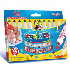 Set 12 carioci cu stampila - Stamp markers Carioca foto