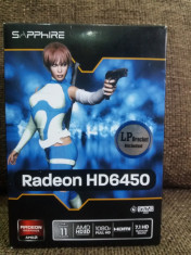 Placa video Sapphire AMD Radeon HD 6450 2GB DDR3 NOU!! foto