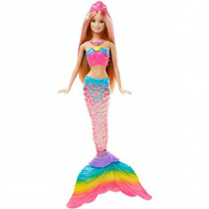 Papusa Barbie Sirena Curcubeu care lumineaza DHC40 Mattel foto