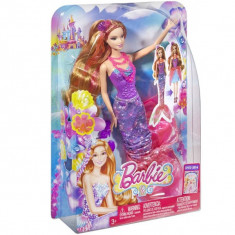 Papusa Barbie sirena Romy 2 in 1 Barbie si usa secreta BLP25 Mattel foto