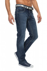 Blugi Barbati Crosshatch Straight Leg Jeans New Baltimore DW foto