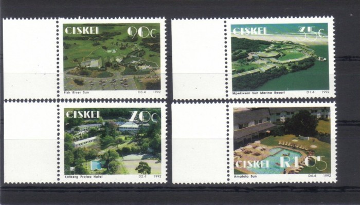 CISKEI 1992, Arhitectura. Hoteluri, serie neuzată, MNH