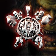 Lant cu Pandantiv Logo Orc Horde - Warcraft, World of Warcraft, WoW, Dota foto