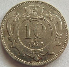 Moneda 10 Heller - Austro(UNGARIA), anul 1895 *cod 3454 foto